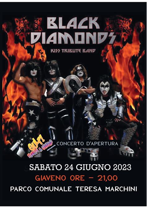 24 Giugno 2023 Concerto Black Diamonds Kiss Tribute Band Comune Di