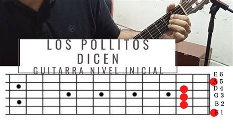 Los Pollitos Dicen Para Aprender En Guitarra Nivel Inicial Youtube