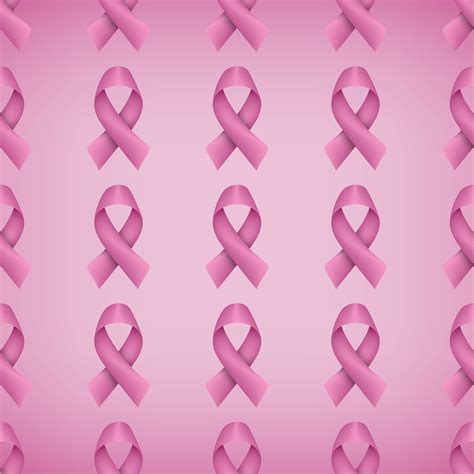 Breast Cancer Awareness Realistic Pink Ribbon Seamless Pattern Vector Art At Vecteezy