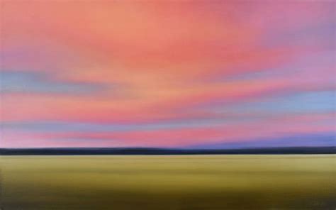 Evening Glow Abstract Landscape Painting By Suzanne Vaughan Saatchi Art