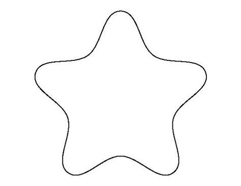 Rounded Star Pattern Use The Printable Outline For Crafts Creating
