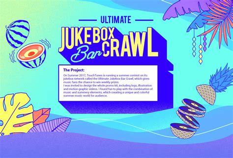 2017 Summer Jukebox Bar Crawl On Behance Promotional