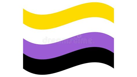 non binary pride community flag lgbt symbol sexual minorities identity illustration stock