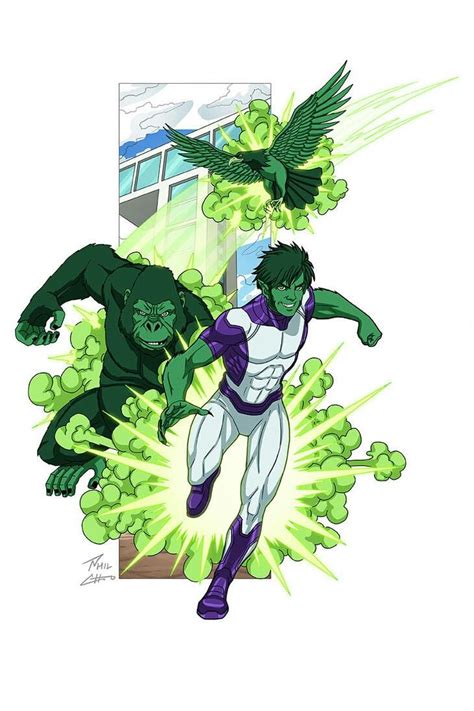 Beastboy Commissionphil Cho Beast Boy Teen Titans Superhero Comic