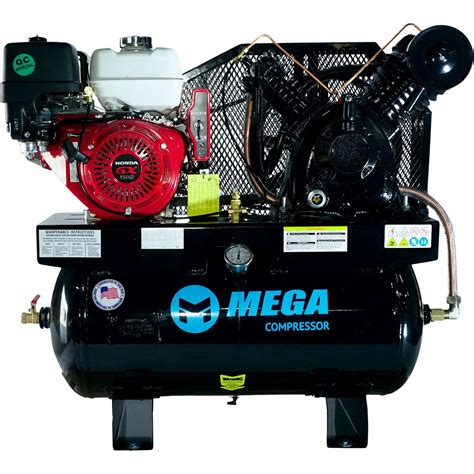 Mega Gas Air Compressor 30 Gallon Honda Gx390 Engine Primadian