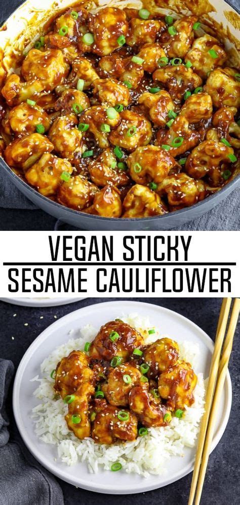 Dora ha decidido que le enseñe a cocinar. Sticky Sesame Cauliflower | Receta (con imágenes) | Comida ...