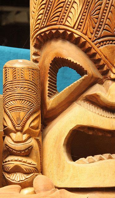 Wooden Mask Tonga Island Tiki Polynesian Culture