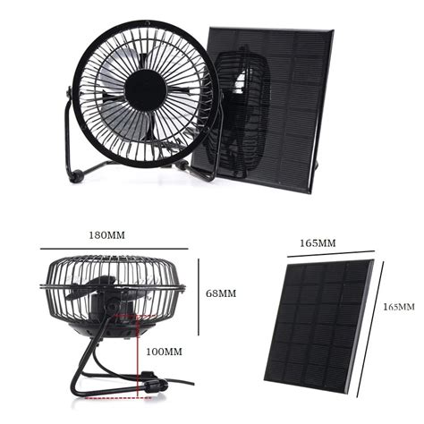 Buheshui 4 6 Inch Cooling Ventilation Fan Usb 3w 45w 6v Solar Powered