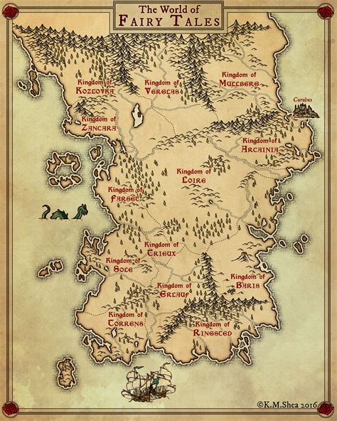 Map Of The World Of The Timeless Fairy Tales Book Series Author Km