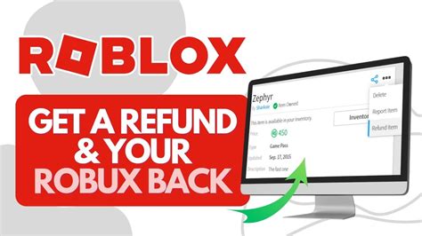 How To Refund Items In Roblox And Get Your Robux Back Easy Steps Youtube