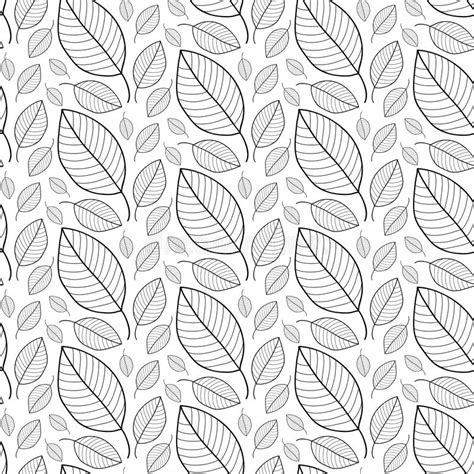 Fresh Leaves Seamless Pattern In Vector Foliage Endless Background