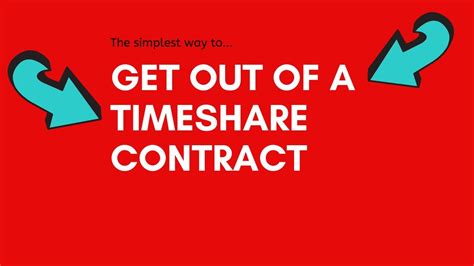 The Simplest Way To Get Rid Of A Timeshare Get Out Timeshare Contract