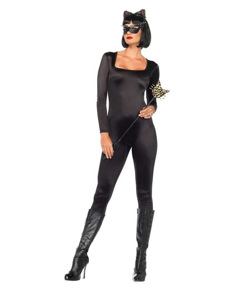 shiny catsuit black sexy disguise horror