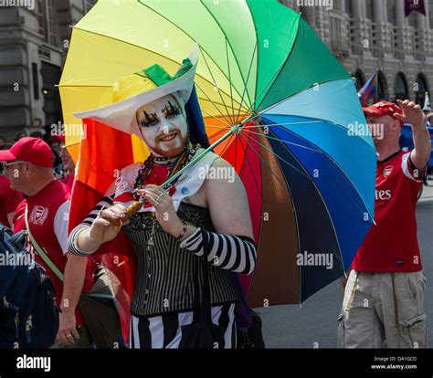 A Colourful Participant In The London Pride Parade Stock Photo Alamy