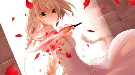 Blonde Girl With A Knife Wallpaper Anime Wallpapers 41684
