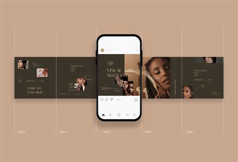 Beauty Instagram Carousel Post Template On Yellow Images Creative Store