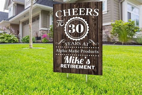 Retirement Yard Sign Design Digital File Only Retirement Etsy