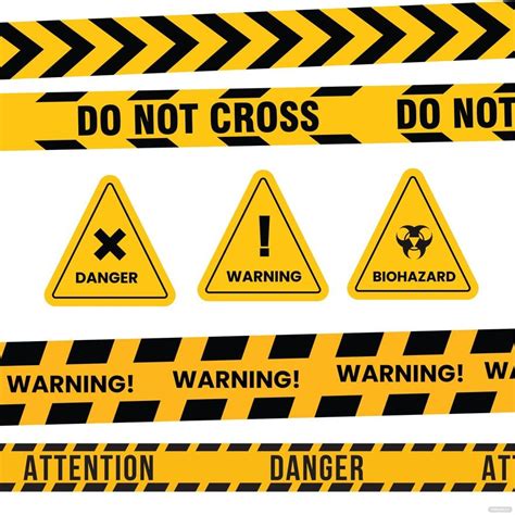 Yellow Warning Signs Vector In Svg  Png Illustrator Eps