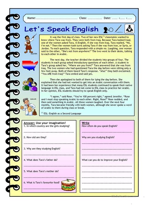 With more related ideas as follows 9th grade english worksheets, reading comprehension worksheets. Imaginative Reading Comprehension - Let´s Speak English ...