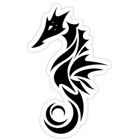 Decorate and personalize laptops, windows, and more seahorse tattoo by wanderingstreet on deviantart. "Tribal Seahorse " Stickers by wanderingstreet | Redbubble