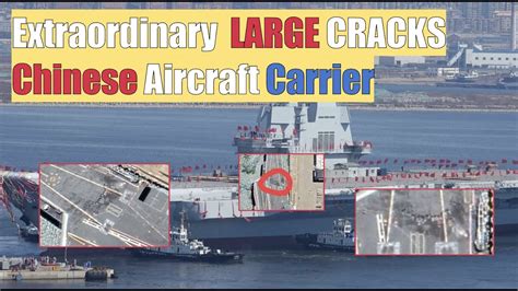 Extraordinary LARGE CRACKS Chinese Aircraft Carrier YouTube