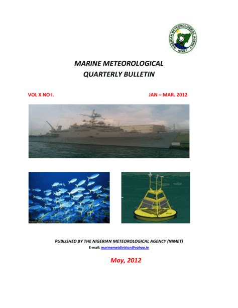 Buletin 1st Qtr 2012 Nigerian Meteorological Agency