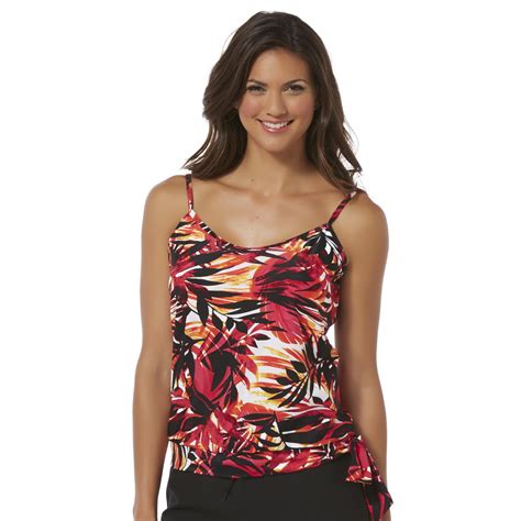 Tropical Escape Womens Blouson Tankini Top Tropical Clothing