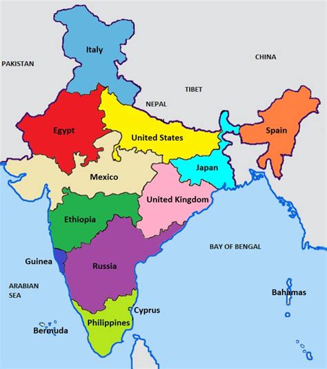 India S Population Compared With Other Countries In Geography Map Historical Maps