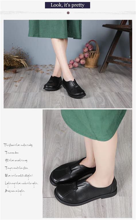 2017 Vallu Handmade Women Shoes Genuine Leather Flat Heels Round Toes