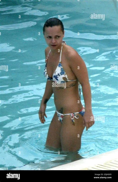 exclusive christina ricci spends an afternoon poolside at a miami beach hotel the actress