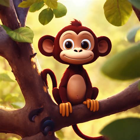 Lexica A Cute Cartoon Monkey In A Tree Diego Gisbert Llorens