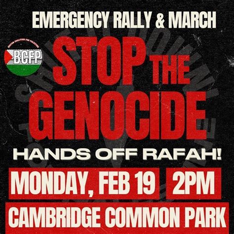 Stop The Genocide Hands Off Rafah Emergency Rally And March