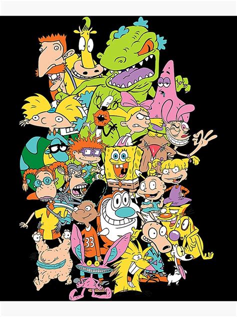 Nickelodeon Complete Nick 90s Throwback Character Poster By