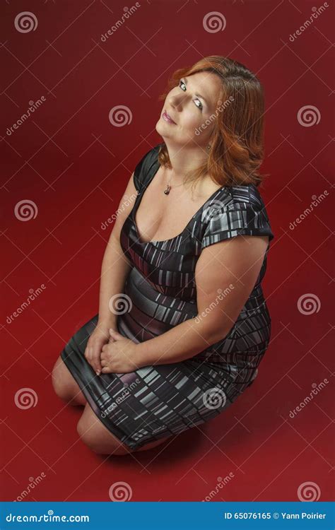 Woman On Her Knees Stock Image Image Of Looking Overweight 65076165