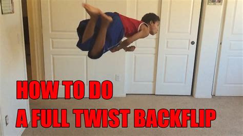 Tutorial How To Do A Backflip With A Full Twist Youtube