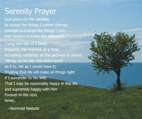 Serenity Prayer Including The 2nd Verse Living One Day At A Time