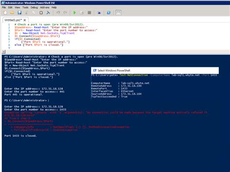 Testing Connectivity To Remote Server Ports With Powershell Mssql Dba