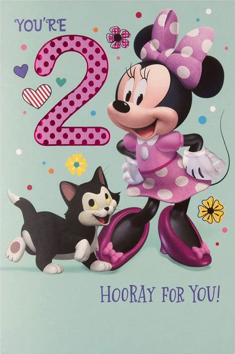 Age 2 Birthday Card From Hallmark Minnie Mouse Design Uk