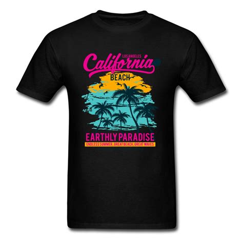 California Beach Paradise Tshirt Mens T Shirt Tops T Shirt Designer