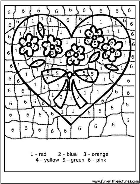 Valentines Day Coloring Pages Color By Code Coloring Home