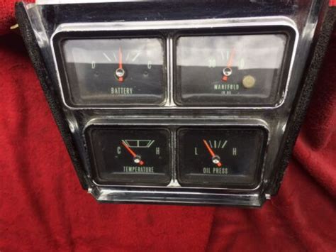 1966 Chevy Impala Super Sport Ss Caprice Oem Stacked Console Gauges Oil