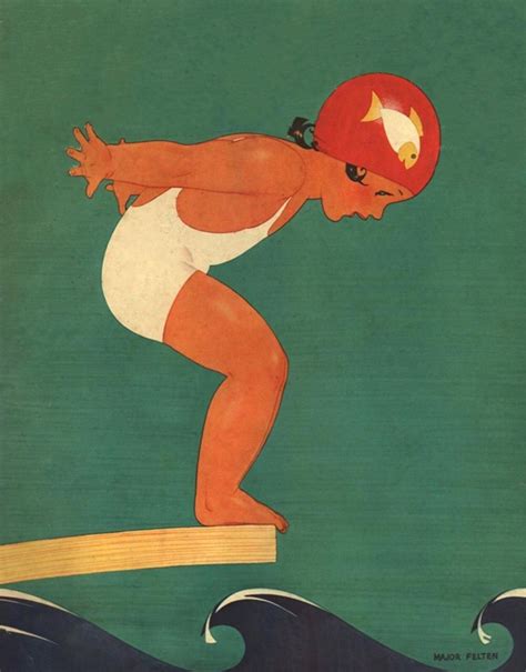 Swimming Vintage Illustration Art Journal July Jobs In Art