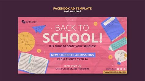 Free Psd Back To School Facebook Template