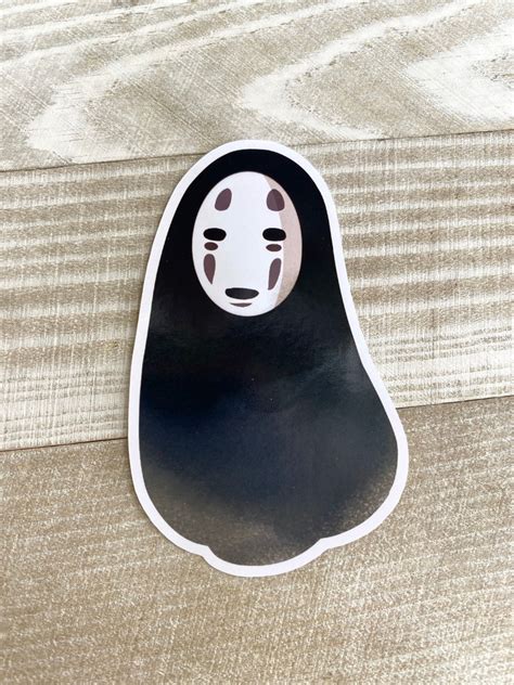 No Face Spirited Away Sticker Ghibli Spirited Away Notebook Etsy