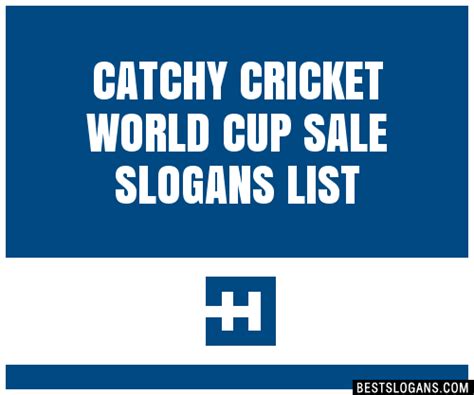 Catchy Cricket World Cup Sale Slogans Generator Phrases