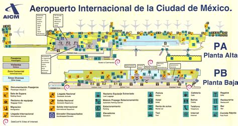 Laéroport De Mexico City Map Aéroport International De Mexico Carte