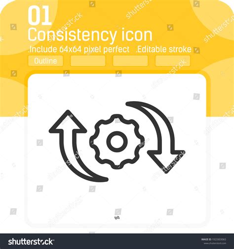 Consistency Icon Line Style Isolated On Stock Vector Royalty Free