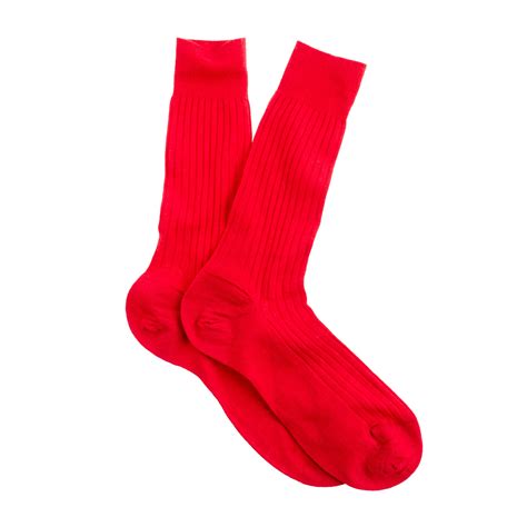 Limited time sale easy return. J.Crew Synthetic Pantherella Merino Dress Socks in Red for ...