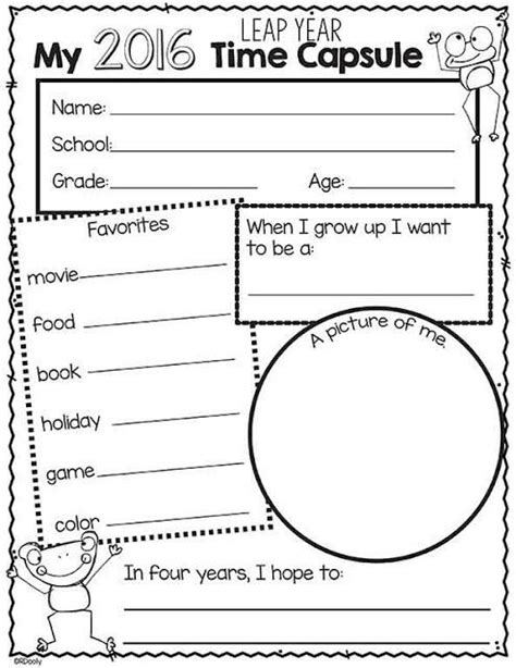 Time Capsule Activity Sheet