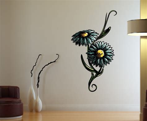 Floral Flower Vinyl Wall Decal Floralfloweruscolor090 Contemporary